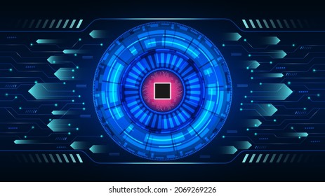 technology digital future abstract background, Electric Technology computer CPU chip processor concept. Abstract futuristic digital technology background. Illustration Vector