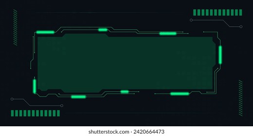 Tecnología conexión de red digital futurista de internet de fondo negro oscuro, comunicación de información cibernética abstracta verde, ciencia de datos grandes Ai, innovación futura ilustración de línea tecnológica vector 3d