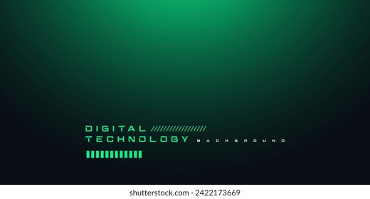 Technologie digitale futuristische Internetverbindung schwarz-grüner Hintergrund, dunkel abstrakte Cyberinformationskommunikation, Ai Big Data Science, Innovation Future Tech Line Illustration Vektorgrafik 3d