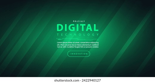 Technology digital futuristic internet network connection black green background, blue abstract cyber information communication, Ai big data science, innovation future tech line illustration vector 3d