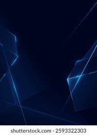 Technology digital glowing blue neon banner,light blue lines cyber poster, corporate business concept, hi-tech abstract background for presentation business or tech event poster EPS 10