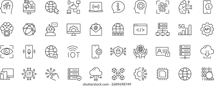 Tecnología e innovación digital Icon Colección