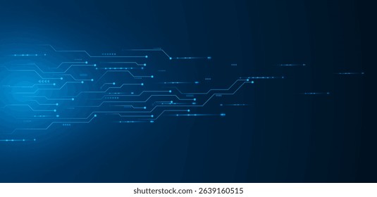 Technology digital interface, artificial intelligence circuit board vector