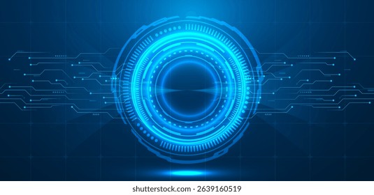 Technology digital interface, artificial intelligence circuit board vector
