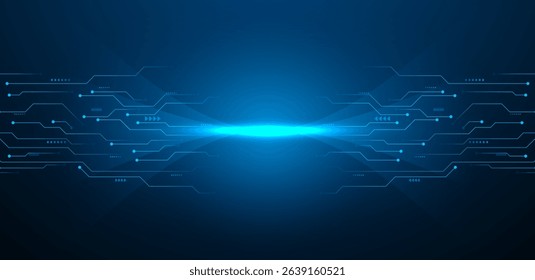 Technology digital interface, artificial intelligence circuit board vector
