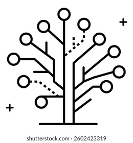 Technology and Digital Knowledge Vector Illustration Icon design with Editable Stroke