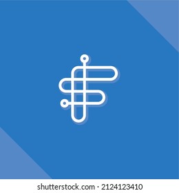 letra digital de tecnología del logotipo. ilustración vectorial para logotipo empresarial o icono