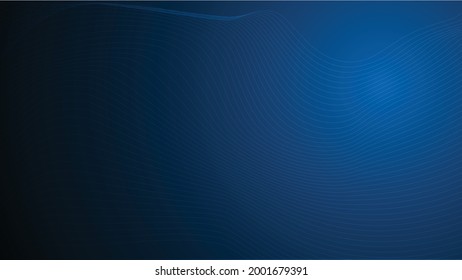 Iluminación digital de la tecnología, patrón futurista de líneas azules brillantes de onda en el fondo oscuro. Ciberespacio digital creativo y moderno, alta tecnología, concepto de tecnología. Papeles vectoriales futuristas.
