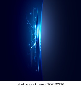 Technology digital line futuristic interface background vector 

