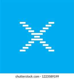 technology digital logo letter x design vector isolated