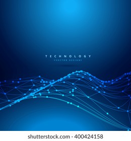 technology digital mesh wave