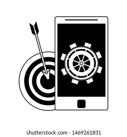 technology digital modern hardware, smartphone support cartoon vector illustration graphic design