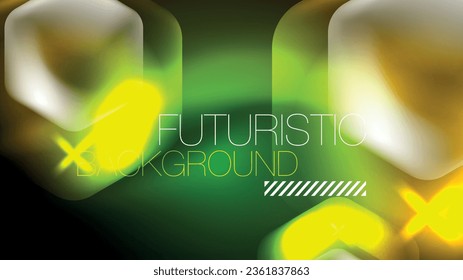 Technology Digital Neon Abstract Background, Abstract Hexagons, Digital Cyberspace, Modern Hi-tech, Science, Futuristic Techno Design Template