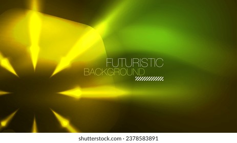 Technology Digital Neon Abstract Background, Abstract Hexagons, Digital Cyberspace, Modern Hi-tech, Science, Futuristic Techno Design Template