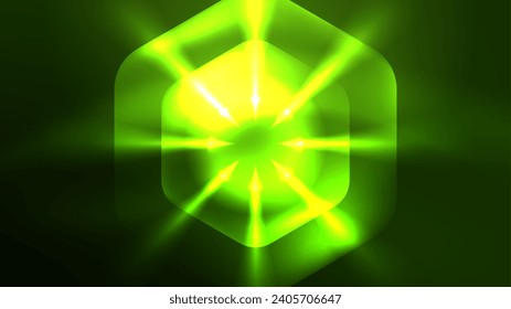 Technology Digital Neon Abstract Background, Abstract Hexagons, Digital Cyberspace, Modern Hi-tech, Science, Futuristic Techno Design Template