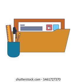 technology digital online modern web window with media player icons at work place cartoon vector illustration graphic design