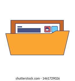 technology digital online modern web window with media player icons cartoon vector illustration graphic design