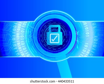Technology digital security protection concept background vector