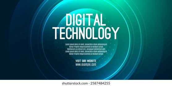 Technology digital speed connect blue green background, cyber nano information, abstract communication, innovation future tech data, internet network connection, Ai big data, line dot illustration
