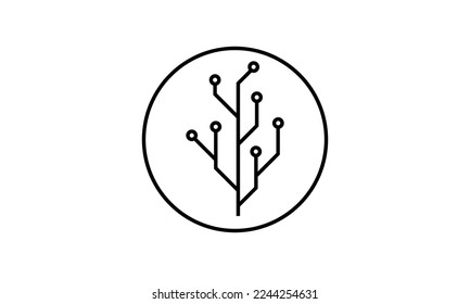 Technology digital system, Data analytic vector icon illustration isolated