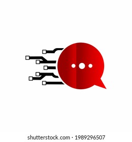 Ilustración del diseño del icono de charla digital