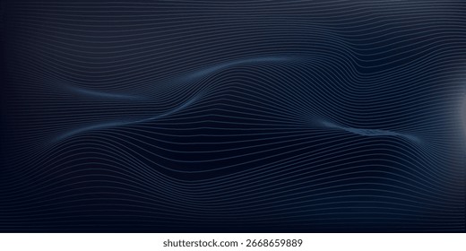 Concepto de fondo de onda digital de Tecnología. Hermosa textura de puntos de movimiento con partículas desenfocadas brillantes. Cibertecnología o antecedentes.