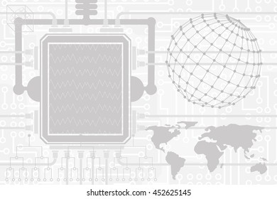 Technology display screen vector. Technology concept.