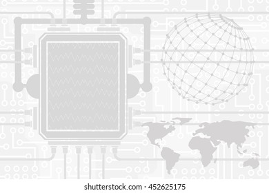 Technology display screen vector. Technology concept.