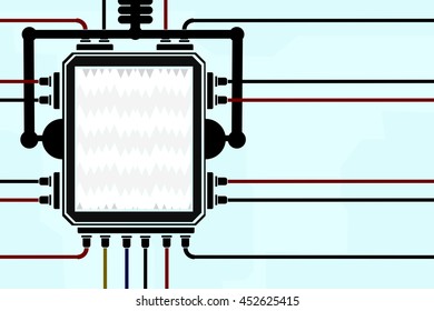 Technology display screen vector. Technology concept.