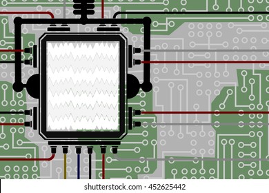 Technology display screen vector. Technology concept.