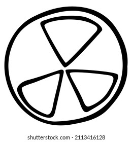 Technology doodle vector illustration radiation sign icon