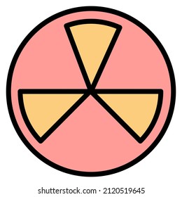 Technology doodle vector illustration radiation sign icon
