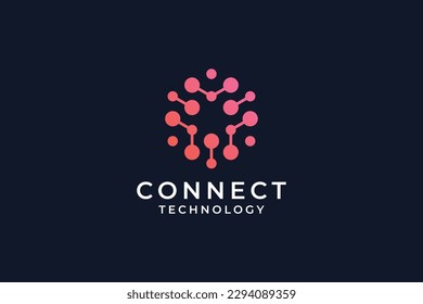 Technology dot logo design inspiration