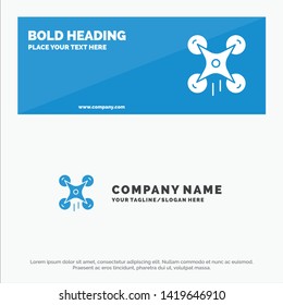 Technology, Drone, Camera, Image SOlid Icon Website Banner and Business Logo Template