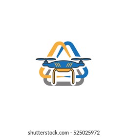 Technology Drone Logo Design Template