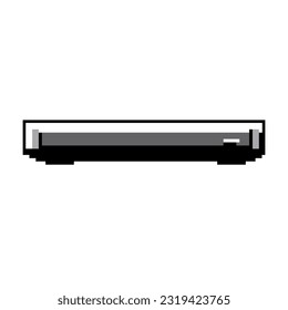 technology dvd drive game pixel art retro vector. bit data storage, disc equipment technology dvd drive. old vintage illustration