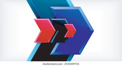 Technology dynamic arrow geometric background. Vector Illustration For Wallpaper, Banner, Background, Card, Book Illustration, landing page
