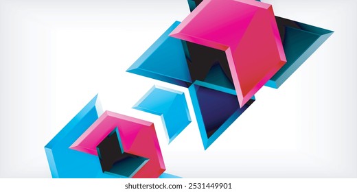 Technology dynamic arrow geometric background. Vector Illustration For Wallpaper, Banner, Background, Card, Book Illustration, landing page