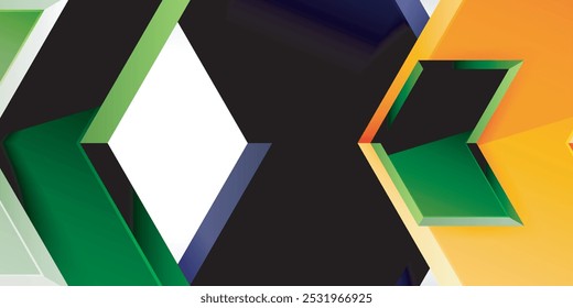 Technology dynamic arrow geometric background. Vector Illustration For Wallpaper, Banner, Background, Card, Book Illustration, landing page