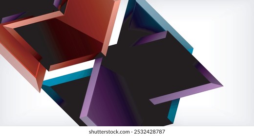 Fondo geométrico de flecha dinámica de Tecnología. Ilustración vectorial para el Fondo de pantalla, Anuncio, fondo, tarjeta, ilustración del libro, landing page