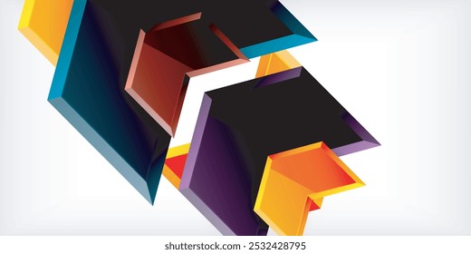 Technology dynamic arrow geometric background. Vector Illustration For Wallpaper, Banner, Background, Card, Book Illustration, landing page