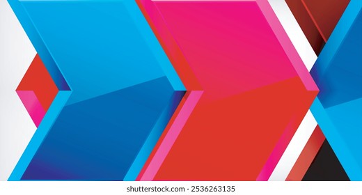 Fondo geométrico de flecha dinámica de Tecnología. Ilustración vectorial para el Fondo de pantalla, Anuncio, fondo, tarjeta, ilustración del libro, landing page