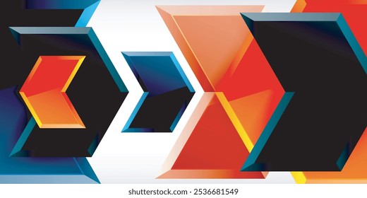 Technology dynamic arrow geometric background. Vector Illustration For Wallpaper, Banner, Background, Card, Book Illustration, landing page