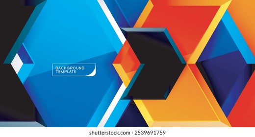 Technology dynamic arrow geometric background. Vector Illustration For Wallpaper, Banner, Background, Card, Book Illustration, landing page