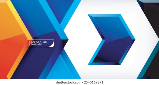 Technology dynamic arrow geometric background. Vector Illustration For Wallpaper, Banner, Background, Card, Book Illustration, landing page