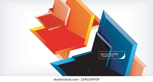 Fondo geométrico de flecha dinámica de Tecnología. Ilustración vectorial para el Fondo de pantalla, Anuncio, fondo, tarjeta, ilustración del libro, landing page