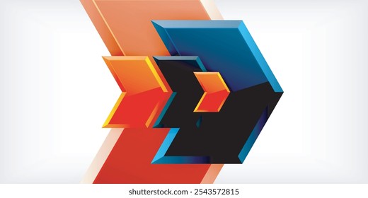 Technology dynamic arrow geometric background. Vector Illustration For Wallpaper, Banner, Background, Card, Book Illustration, landing page