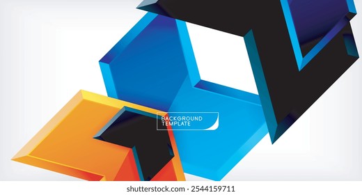 Technology dynamic arrow geometric background. Vector Illustration For Wallpaper, Banner, Background, Card, Book Illustration, landing page