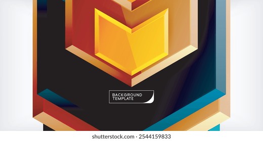 Tecnologia de seta dinâmica geométrica de fundo. Ilustração vetorial para papel de parede, banner, plano de fundo, cartão, ilustração de livro, página inicial