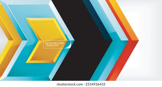 Technology dynamic arrow geometric background. Vector Illustration For Wallpaper, Banner, Background, Card, Book Illustration, landing page